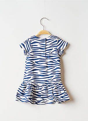 Robe mi-longue manches courtes manches courtes bleu 3 POMMES fille