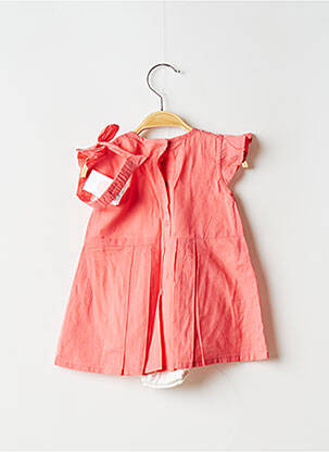 Robe mi-longue manches courtes manches courtes rose 3 POMMES fille
