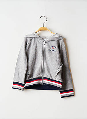 Veste casual col rond gris 3 POMMES fille