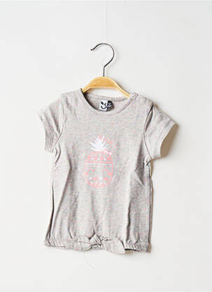 T-shirt coupe droite manches courtes gris 3 POMMES fille