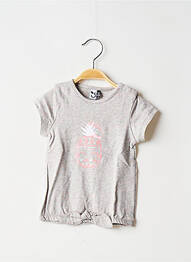 T-shirt coupe droite manches courtes gris 3 POMMES fille