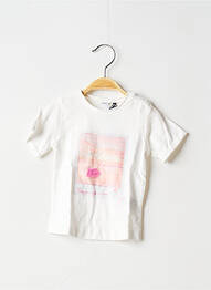 T-shirt coupe droite manches courtes blanc 3 POMMES fille