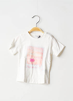T-shirt coupe droite manches courtes blanc 3 POMMES fille