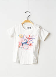 T-shirt coupe droite manches courtes blanc 3 POMMES fille