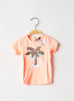 T-shirt coupe droite manches courtes orange 3 POMMES fille