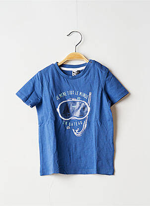T-shirt tissage jersey manches courtes bleu 3 POMMES garcon