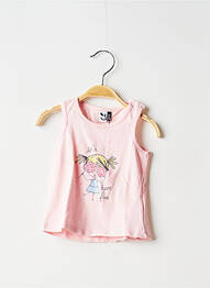 Débardeur imprimé fantaisie sans manche rose 3 POMMES fille