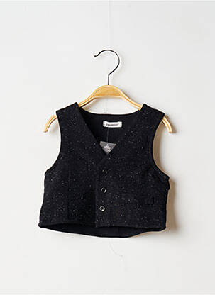 Gilet sans manche coupe cintrée noir 3 POMMES garçon