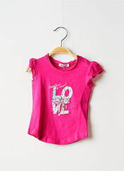 T-shirt rose 3 POMMES pour fille seconde vue