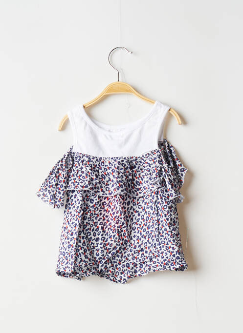 Top bleu 3 POMMES pour fille