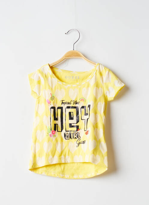 T-shirt jaune GUESS pour fille