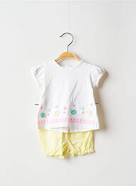 Ensemble pantalon resserrée sur le bas blanc 3 POMMES fille