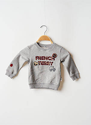 Sweat-shirt gris FRENCH TERRY pour fille