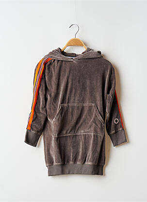Robe mi-longue manches longues gris SWEET PANTS fille