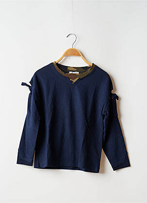 Sweat-shirt manches longues manches longues bleu TEDDY SMITH fille