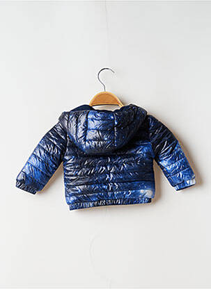 Doudoune resserrée sur le bas a capuche bleu GUESS enfant