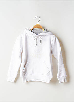 Sweat-shirt à capuche blanc TEDDY SMITH pour fille