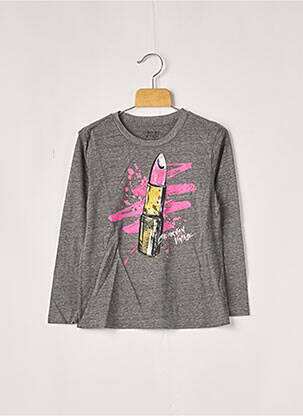 T-shirt stretch manches longues gris CALIFORNIAN VINTAGE fille
