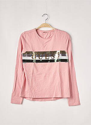 T-shirt rose GUESS pour fille