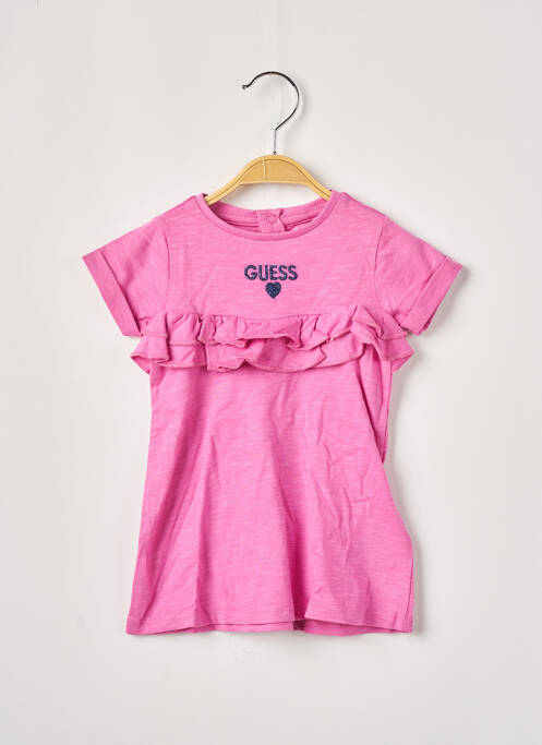 Top rose GUESS pour fille