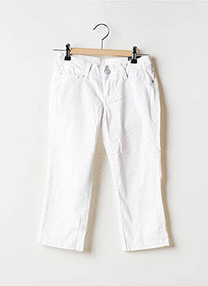 Pantacourt slim taille ajustable blanc TEDDY SMITH fille