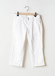 Pantacourt slim taille ajustable blanc TEDDY SMITH fille