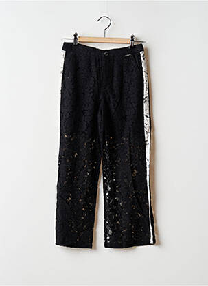 Pantalon droit fermeture zippée sous rabat boutonné taille ajustable noir GUESS fille