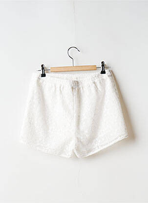 Short fermeture liens à nouer taille élastique blanc TEDDY SMITH fille