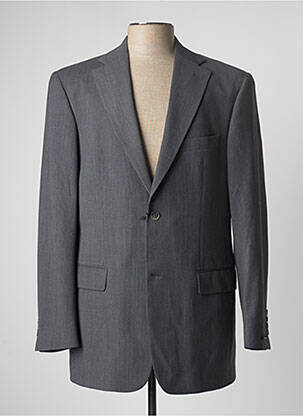 Blazer tissage chiné gris BRUNO SAINT HILAIRE homme