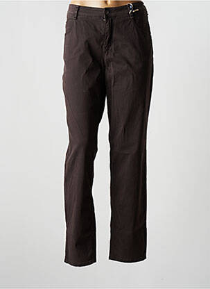 Pantalon droit stretch taille normale marron GARDEUR femme