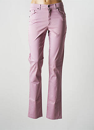 Pantalon droit stretch taille normale rose ROSA ROSAM femme