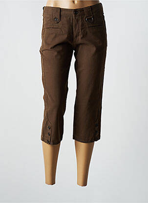 Corsaire stretch taille normale marron NEW MAN femme