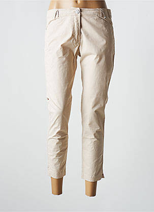 Pantalon 7/8 beige EL INTERNATIONALE pour femme
