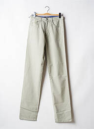 Pantalon slim tissage popeline taille normale vert NEW MAN homme