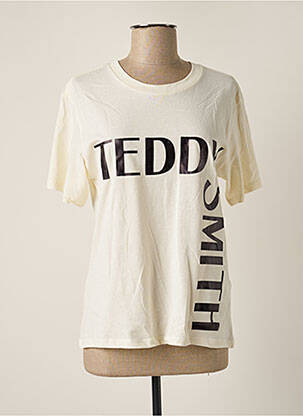 T-shirt beige TEDDY SMITH pour fille