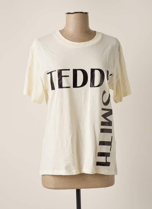 T-shirt beige TEDDY SMITH pour fille