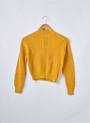Pull resserrée sur le bas manches longues jaune GARCIA fille