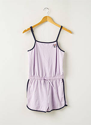 Combishort tissage jersey fines bretelles violet FILA fille