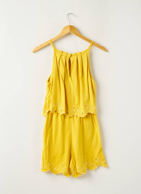 Combishort broderie anglaise fines bretelles jaune TEDDY SMITH fille
