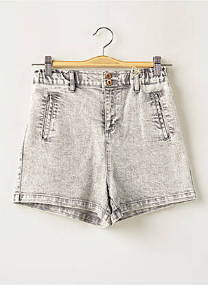 Short stretch taille ajustable gris GARCIA fille