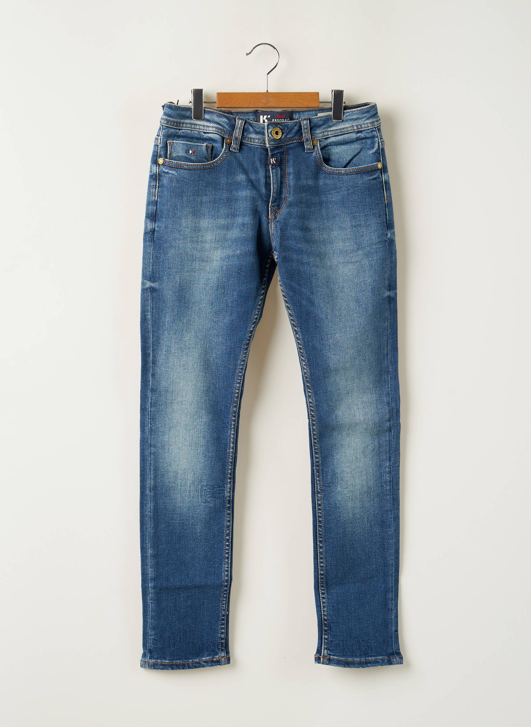 Kaporal Jeans Coupe Slim Garcon De Couleur Bleu 2208335 bleu00 Modz