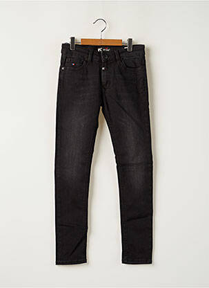 Jeans coupe slim sélection denim taille ajustable noir KAPORAL garcon