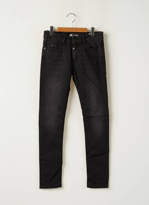 Jeans coupe slim sélection denim taille ajustable noir KAPORAL garcon