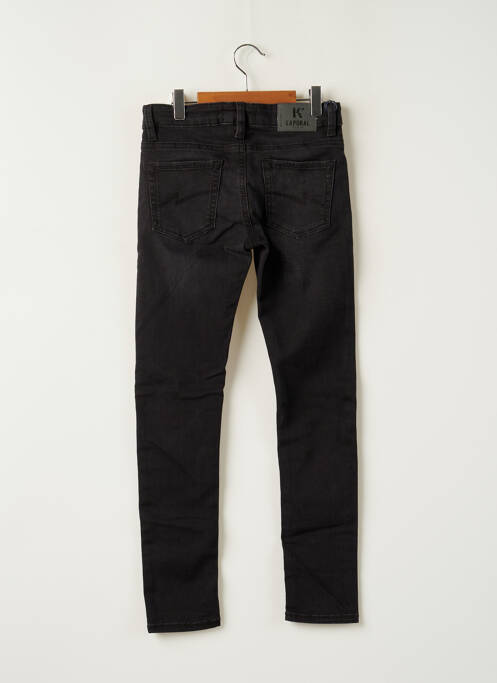 Jeans coupe slim sélection denim taille ajustable noir KAPORAL garcon