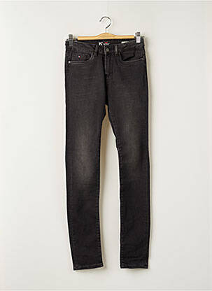 Jeans skinny stretch taille ajustable noir KAPORAL fille