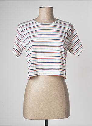 T-shirt coupe droite manches courtes beige LAZY & COSY femme