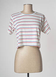 T-shirt coupe droite manches courtes beige LAZY & COSY femme