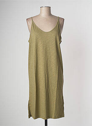 Robe mi-longue vert LAZY & COSY pour femme