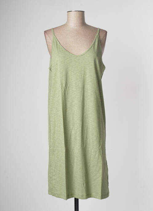 Robe mi-longue vert LAZY & COSY pour femme