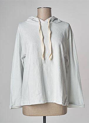 Sweat-shirt à capuche gris LAZY & COSY pour femme